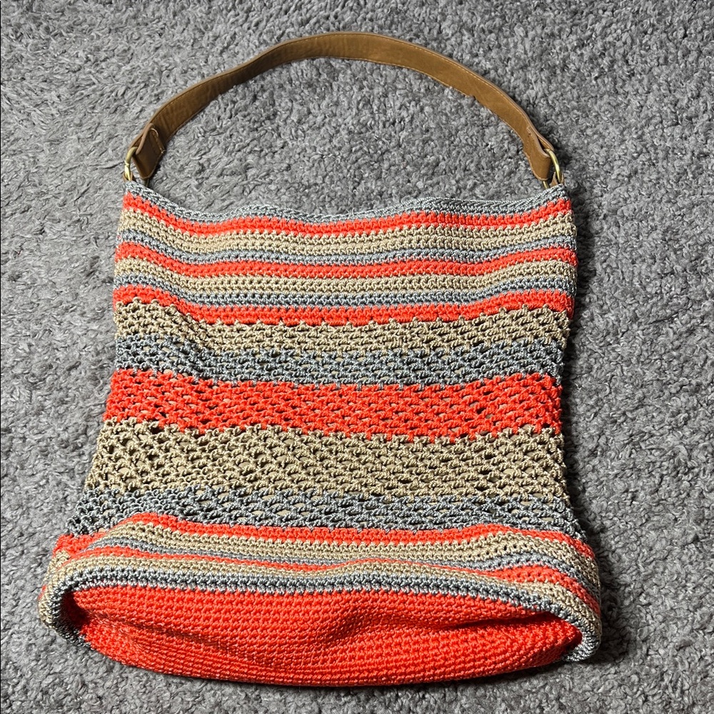 Straw studios stripe colorful bag